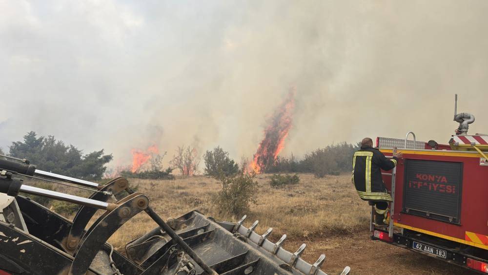 Konya Derbent’te orman yangını çıktı 7